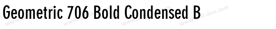 Geometric 706 Bold Condensed BT字体转换